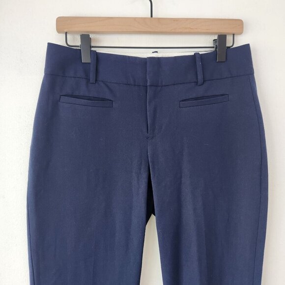 Calvin Klein Navy Blue Straight Leg Trousers Classic Career Pants Women's 2 - Picture 3 of 9